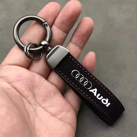 2025 Suede Key Ring Sport Car Keychain Custom Gift With Emblem For Audi A1 A2 A3 A4 A5 A6 A7 A8 Q1 Q