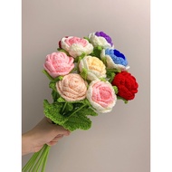 crochet flower flower crochet Knitting Handmade Crochet Valentine's Day Gift Rose