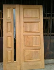 kusen  dan daun pintu  kupu tarung  pintu  dobel ukuran 120x210 kayu  jati