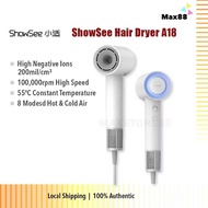 Showsee A18 High Speed Hair Dryer 200mil Negative Ions Drying Hair - White