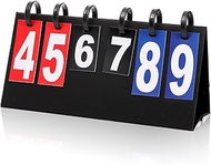 Flip Scoreboard, 6 Digits Portable Tabletop Scorekeeper, Tabletop Score Flipper Flip up to 99, Score