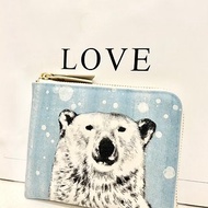【L型短夾】北極熊 L型拉鍊短夾 輕薄 零錢包 皮包 錢包