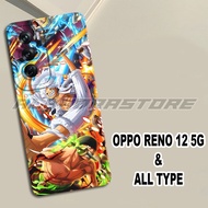 HP Latest 2024 OPPO RENO12 5G / RENO12 PRO rubber Softcase | One Piece Luffy Case | Oppo RENO12 5G /