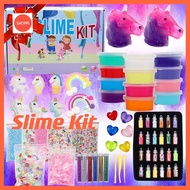 Kid unicorn slime kit Homemade Crystal Mud Glue Accessories Slime Kit Color Mud