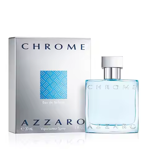 Azzaro Chrome Eau de Toilette - Fresh Aquatic Mens Cologne - Citrus, Woody, Musky Fragrance -Fresh N