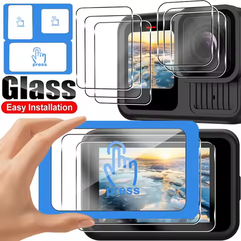 Easy Install Tempered Glass For GoPro Hero 13 12 11 10 9 Cameras Front Back Screen Protectors Lens F