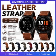 Garmin Leather Strap 24mm 22mm 20mm 18mm Watch Band For Garmin Vivoactive / Venu / Forerunner / Vivo