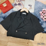 Black summer crop top vest size S (N90 D41)