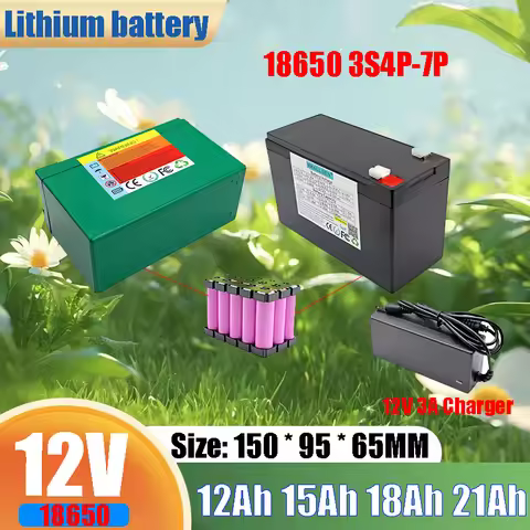 12V 12Ah 15Ah 18Ah 21Ah 18650 lithium battery pack 3S7P built-in BMS portable for electric tools gar