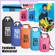 2L 5L 10L 15L 20L Waterproof Dry Bag Beg Waterproof Kalis Air Camping Swimming Diving Travel Outdoor
