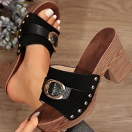 Women's Plus Size Stylish Wedge Heels - Fashionable Sandal Design Size 43