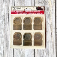 7Gypsies Metal Index Tabs - Antique Gold Circle