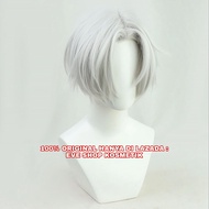 RAMBUT PALSU FULL WIG COSPLAY ANIME TOKYO REVENGERS WIG KUROKAWA IZANA WIG KUROUKAWA IZANA TOKYO REVENGERS WIG COWOK COWOK PRIA PENDEK LURUS LAYER WHITE PUTIH WIG IZANA KUROKAWA WIG IZANA KUROUKAWA TOKYO REVENGERS