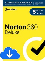 Norton 360 Deluxe/ Premium 1 Year