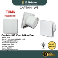 🔥FREE SHIPPING🔥 Tuma Captain-W8 Red Label Wall 8” Ventilation Fan DC Motor Glass / Wall Mounted / Ki