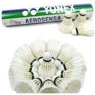 AS-50 Badminton Bird Fur Genuine Glass 12 Balls Tournament BWF Approved Fixed Speed Super Durable