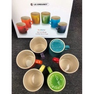 Le Creuset mug set of 6pcs rainbow color 350 ml Ready stock Malaysia