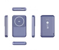 ion - MagSafe 4合1 10000mAh QC3.0Type C PD 3.0無線15W快速充電超薄超輕磁吸無線行動電源連手機支架(適用於iPhone15/14/13/12系列,Android)深藍色