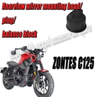 Motorcycle Fit ZONTES C125 125C C 125 Rearview mirror mounting head/plug/balance block Accessories F