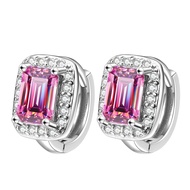 2ct Emerald Cut Moissanite Earrings for Women Gifts -5x7MM Laboratory Diamond S925 Silver gold-plate