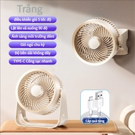 RYLAS Silent Rechargeable Table Fan Air Circulation Fan Ultra-Long Standby Desk Fan Turbo Desktop Fa