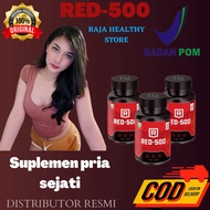 RED 500 Original Obat penambah stamina tubuh pria dewasa alami kuat dan tahan lama kapsul untuk mena