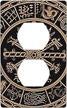 Magical Design Norse Runes Compass Prints Duplex Outlet Cover Outlet Wall Plate For Home Bathroom Be