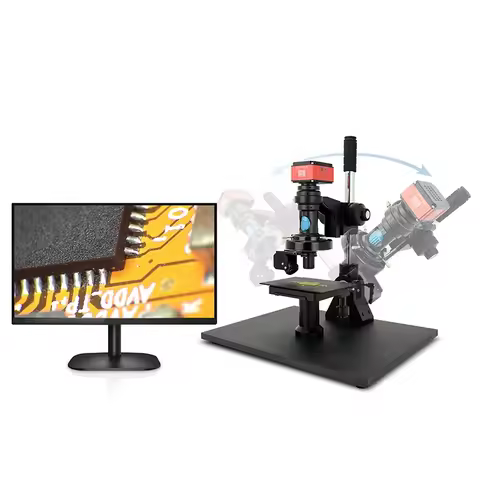 Real 4K 3D Digital Industrial Microscope - Built-in HD Camera, 1000X Digital Zoom, Measuring Movable