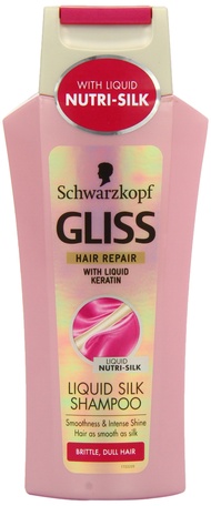 Schwarzkopf Gliss Hair Repair With Liquid Keratin Liquid Silk Shampoo For Brittle, Dull Hair 250Ml