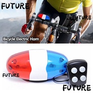 HL-FUTU Bicycle 4 Tone Sounds Bell, 6 LED Cycling Equipment Police Car Light Electronic Horn, Durabl