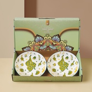 Hampers Piring Set isi 2pcs keramik vintage Jepang modern Bulat piring / Mangkok set gift box Piring
