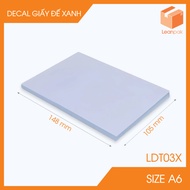 COMBO 3 PACK (150 SHEETS) of A6 size blue base decal paper - Paper for printing orders, stickers, st