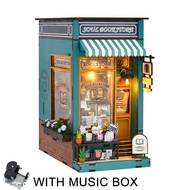 In stock NEW Creative DIY Wooden Book Nook Shelf Insert Miniature Kits Soul Bookstore Home Bookend D