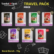 Travel Pack Sambal Opah Food by Masmira Ikan Masin Kurau Bilis Petai Cili Padi Daging Paru Penyet