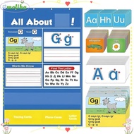 MOLIHA Alphabet Learning Pocket Chart, Preschool Pocket Design Letter Handwriting Practice Tool, Hom