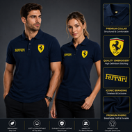 🔥 [SULAM] Ferrari Scuderia Racing Polo Shirt | Premium Embroidered Logo | 200GSM Cotton | Men & Wome