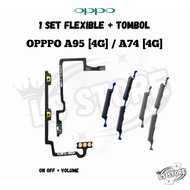 TOMBOL Flexible On Off + Volume Button Set OPPO A95 4G / A74 4G 100%Original