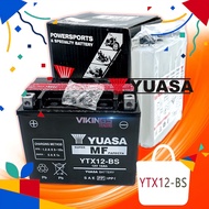 YTX12 YTX12BS YTX12-BS { 12V10AH } BATTERY YUASA Aprilia Kawasaki SYM Vespa Honda Yamaha Suzuki