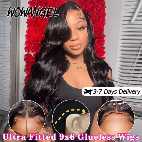 250% Ultra Fitted 9x6 HD Lace Closure Glueless Wigs Pre Cut Lace Ready To Go Human Hair Wigs Body Wa