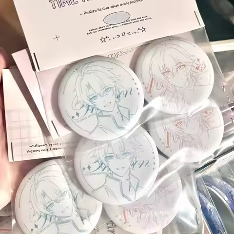 2Pcs/Set Line Art Game Pin Phainon NeiKos496 Mydei 58mm Badge Clothes Jewelry Valentine's Day Gift