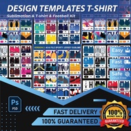 Editable Premium Sublimation T-shirt Design Template Adobe Illustrator Format Ai/Vector - Free Football Kit 2022