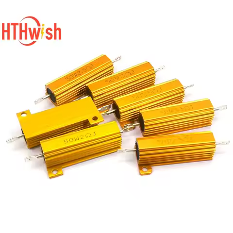 2 Set 10W/25W/50W/100W Load Resistor Aluminum Power Metal Shell Case Wirewound Resistor 0.1~10K Ohm 