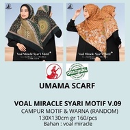 umama VOAL &amp; Segiempat CAMPUR scarf MOTIF MIRACLE Jilbab 130x130 SYARI