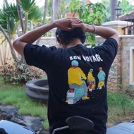 Tshirt Kaos Official Voyage Vespa Article 004 Bon Voyage Black