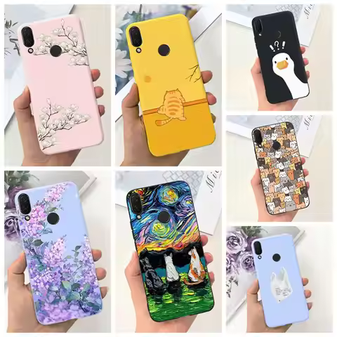 For Huawei nova 3i 6.3" Case Black TPU Cute Fashion Cat Soft Silicone Bumper Capa For Huawei nova 3i