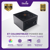 ET ColorStream Power 850 Full Modular - High Performance ATX PSU, 850W, RGB Fan, 80 Plus Bronze