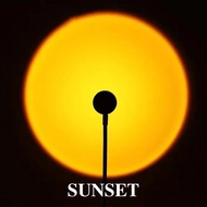Lampu LED Sunset Proyeksi Lampu Tidur Hias Kamar Cewek Proyektor Matahari USB 7 Warna