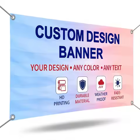Customization Banner and Flag Photo Logo Text Advertising Free Design Printing Event Planning Promot