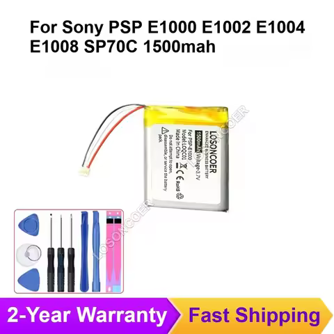 SP70C 1500mah Battery For Sony PSP E1000 E1002 E1004 E1008 Batteries