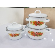 WELLINGTON ENAMEL POT | DUTCH OVEN METAL HANDLE | ENAMEL POT WITH LID | VEGETABLE POT